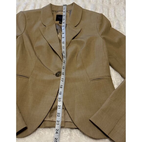 Women's The Limited Collection Beige Blazer Jacket Polyester Rayon Blend Size 2 - Picture 6 of 16